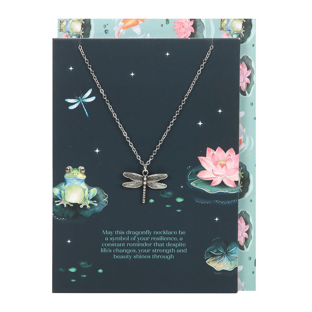Something Different - Dragonfly Karte mit Halskette - Mehrfarben